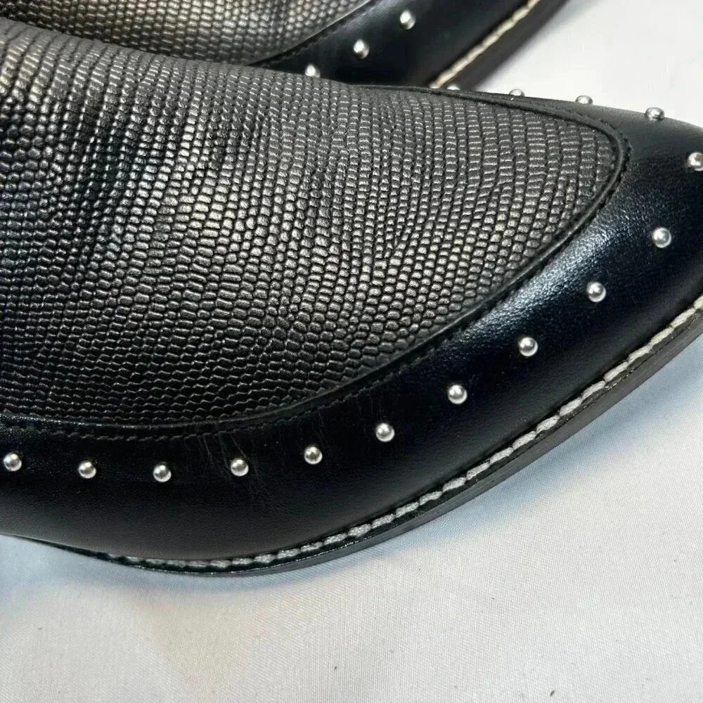 Crown Vintage Kavita Size 6.5M Boot Ankle Black Stud Embellished Western - Picture 6 of 8